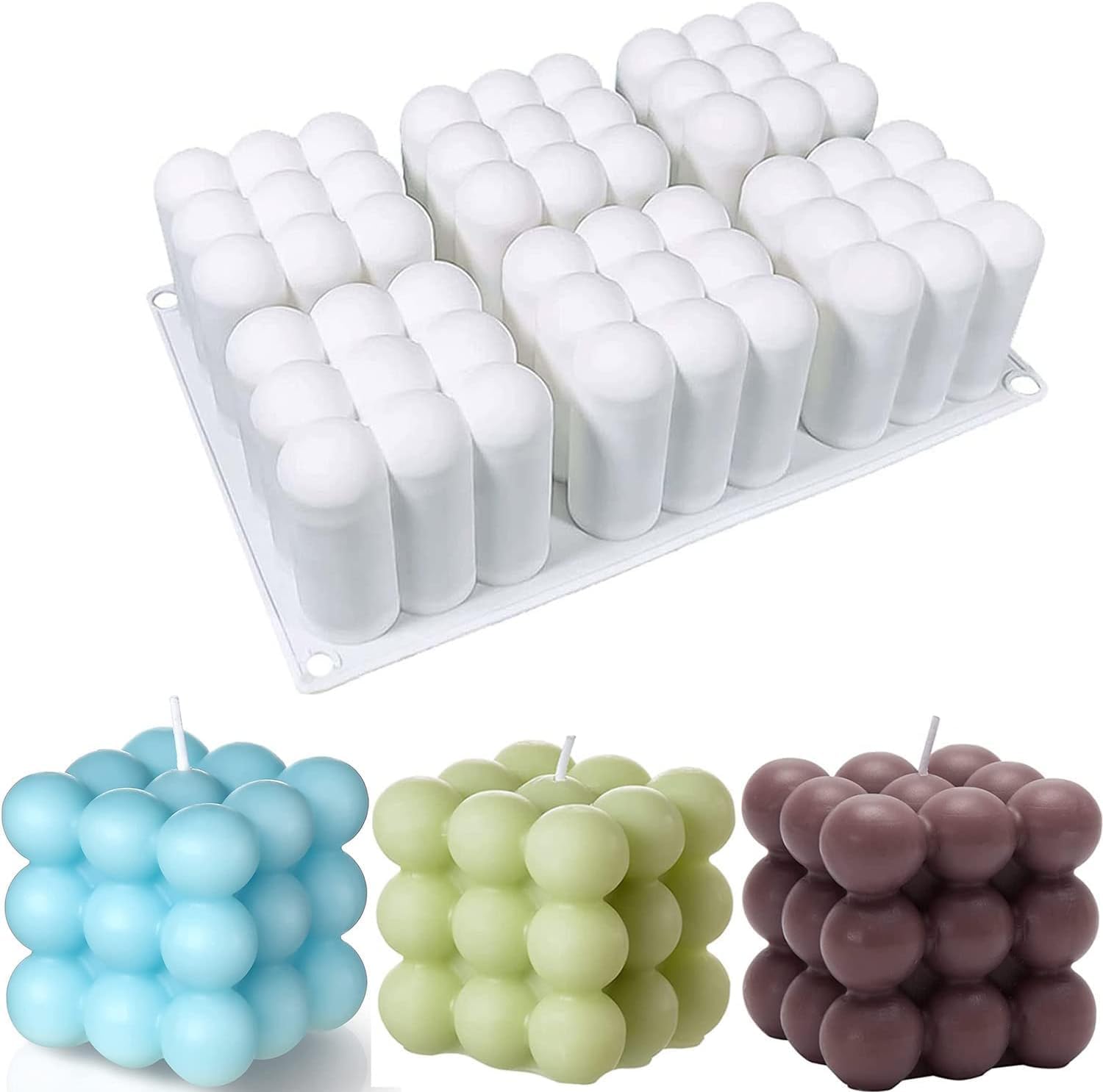 Moldberry Silicone 6 cavity Bubble Candle Molds for Candle Making, Ideal for Diwali Candles, Chocolates, Personalized Gifting, Home Decoration