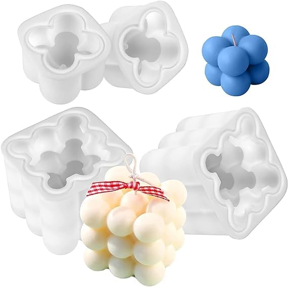 MoldBerry Silicone Bubble Candle Mold 2 Big Bubble Mould & 2 Small Bubble Mould