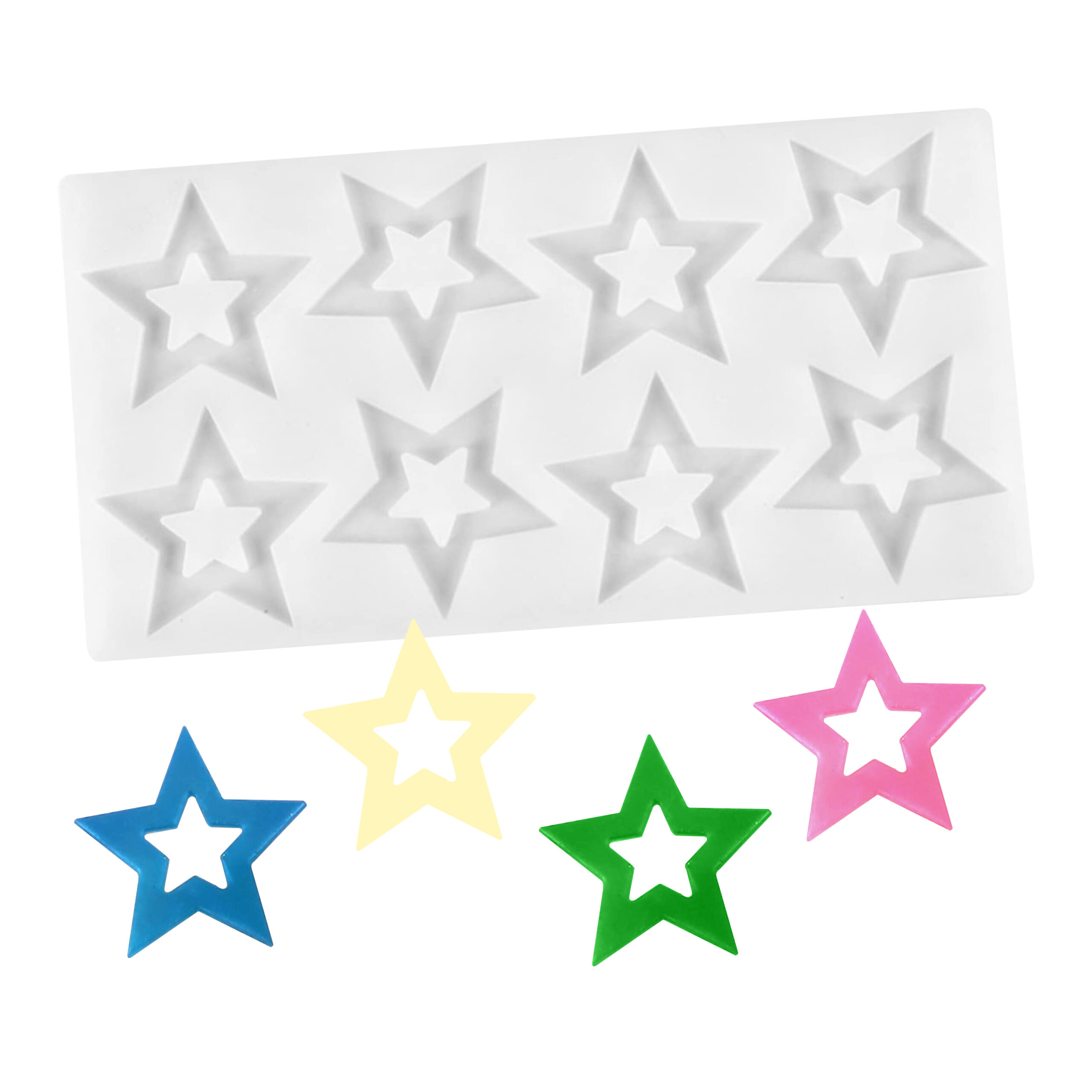 Moldberry Star Pattern Garnishing Mould | Silicone Garnish Sheet for Cake Decoration | Mold for Cake, Chocolate Fondant, Cupcake/Muffin