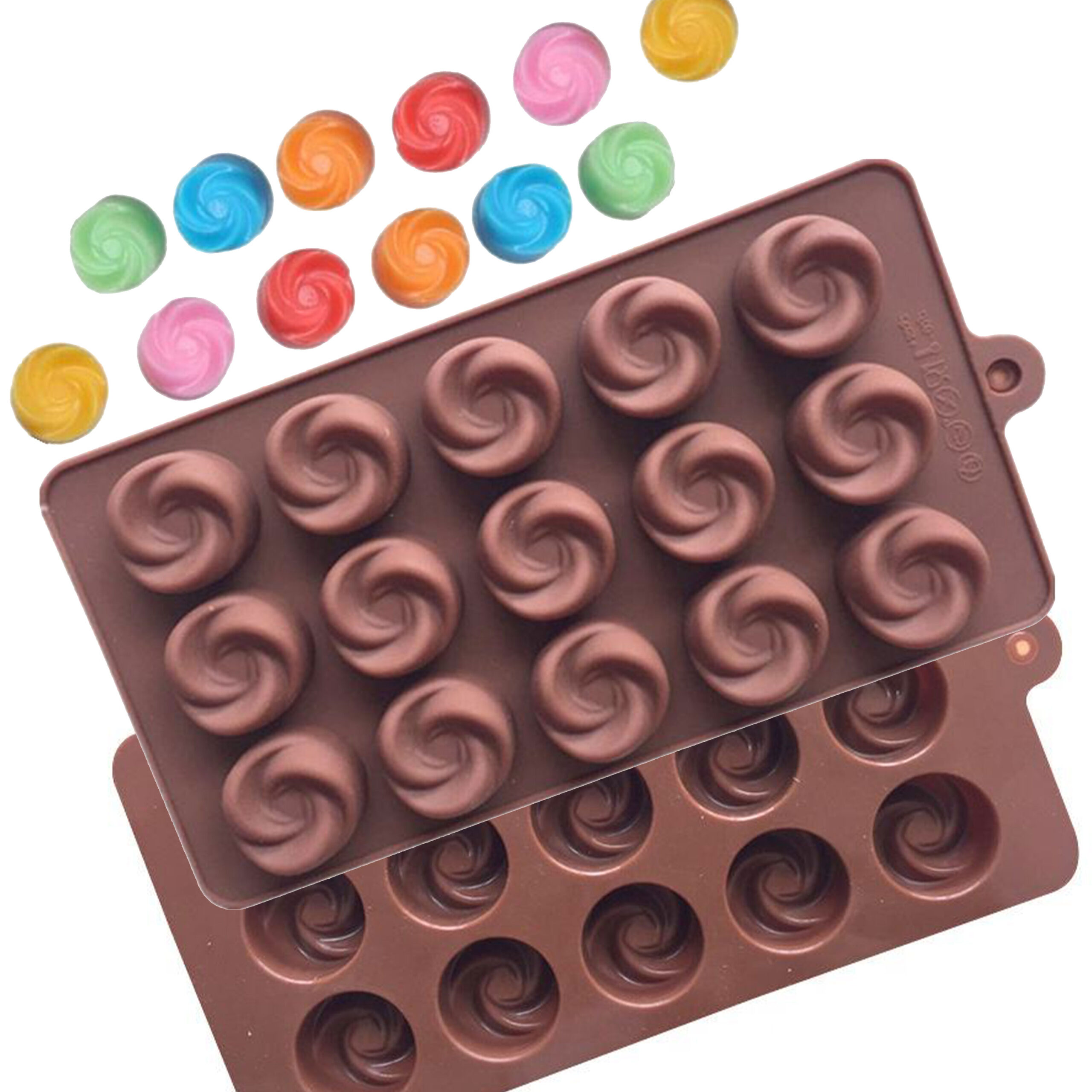 Moldberry Silicone Chocolate Mold | 15 Cavity Rose Chocolate Mould | Flower Shaped Chocolate Making Mold