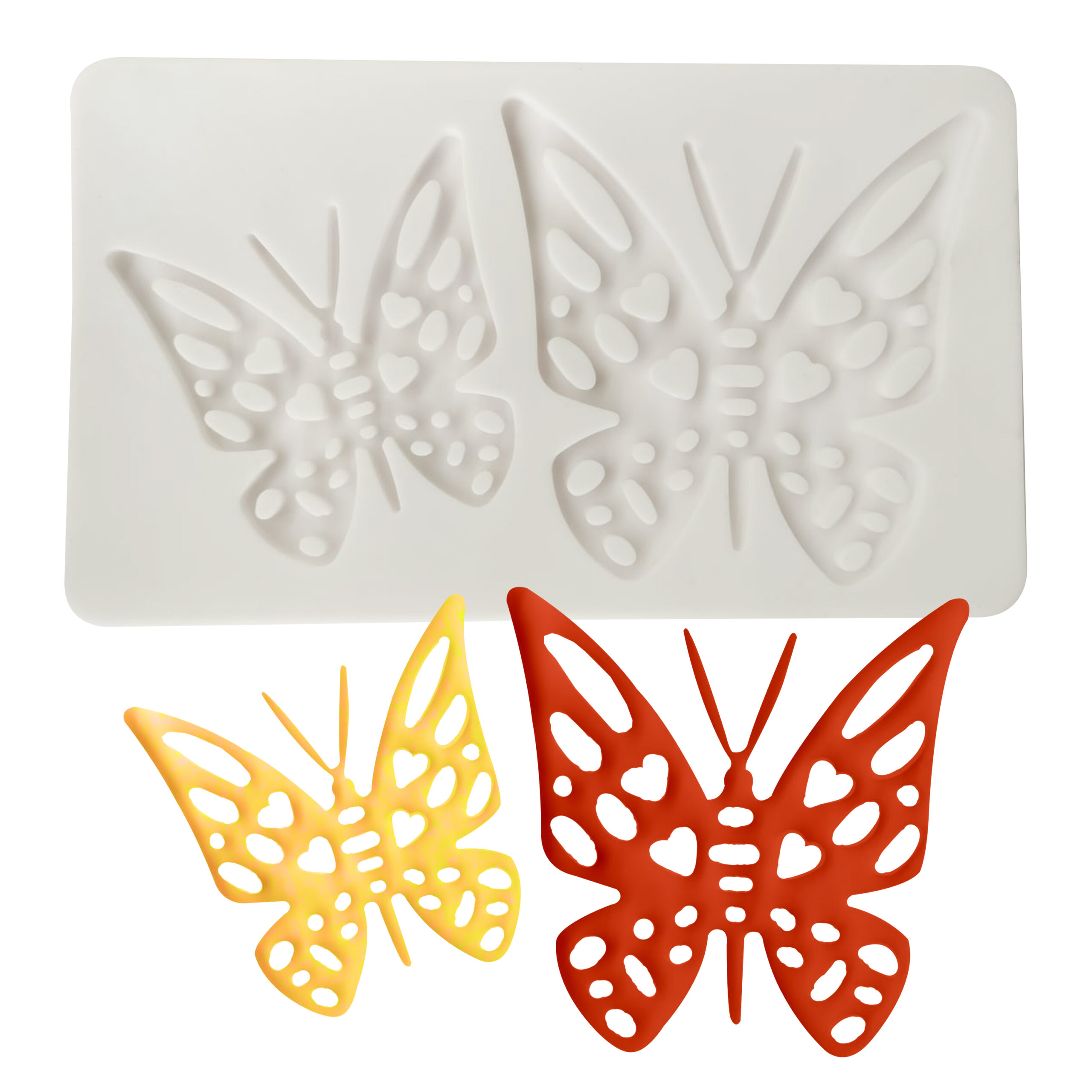 Moldberry  Garnising Mold Making Butterfly Shape Silicone Garnish Mold Chocolate Mould Sugarcraft Cake Decoration Tools for DIY Dessert Decoration Garnish