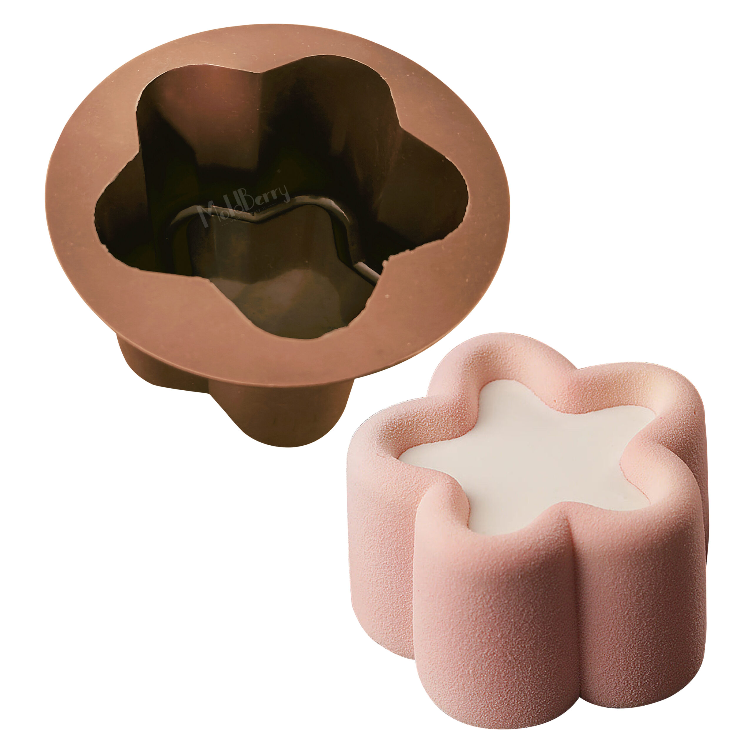 Moldberry Star Shaped Bento Cake Mould | 7.6Cm Deep Mini Silicone Baking Mold for Star Bento Cakes | Silicone Chocolate Mould | Birthday Cake Snack Tart Muffin Cupcake Pack 1