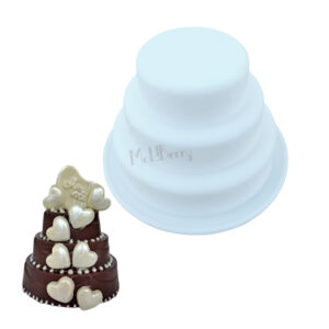Moldberry 3 Tier Mini Round Shaped Cake Mould | 6 Cm Deep Mini Silicone Baking Mold for Mini Cake Pan | Silicone Chocolate Mould | Birthday Cake Snack Tart Muffin Cupcake Pack 1