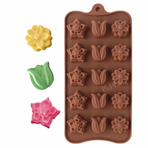 Moldberry Silicone Chocolate Mould, Tulip Flower Shape Candy Mold for Baking, Jelly, Fondant, Cake Decoration, Reusable Chocolate Molds (Pack of 1)