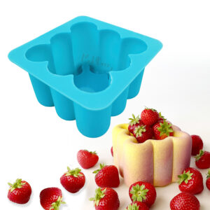 Moldberry Zigzag Shaped Bento Cake Mould | 7.8 Cm Deep Mini Silicone Baking Mold for Bent Cakes | Silicone Chocolate Mould | Birthday Cake Snack Tart Muffin Cupcake Pack 1