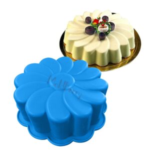 Moldberry Sunflower Shaped Bento Cake Mould | 5cm Deep Mini Silicone Baking Mold for Sunflower Bento Cakes | Silicone Chocolate Mould | Birthday Cake Snack Tart Muffin Cupcake Pack 1