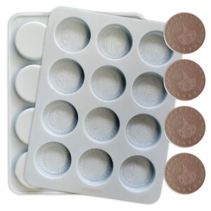 MoldBerry Chocolate Mould Making Silicone 12 Cavity Round Happy Diwali Chocolate Mold Cake Decoration deepavli Moulds Flexible & Reusable Special Diwali Mold(Pack of - 1)
