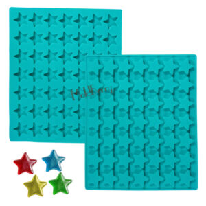 Moldberry 49 Cavity Silicone Mini Star Gummy Candy Mold, Homemade Jelly Mold For Cake Decoration, Ice Cube, Pudding, Cookie, Candy -Pack 1