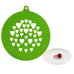 Moldberry Heart Silicone Chocolate Stencil Mold – Non-Stick Mat for Garnishing, Cake Toppers, Dessert Plating, Cookies & Candy Making