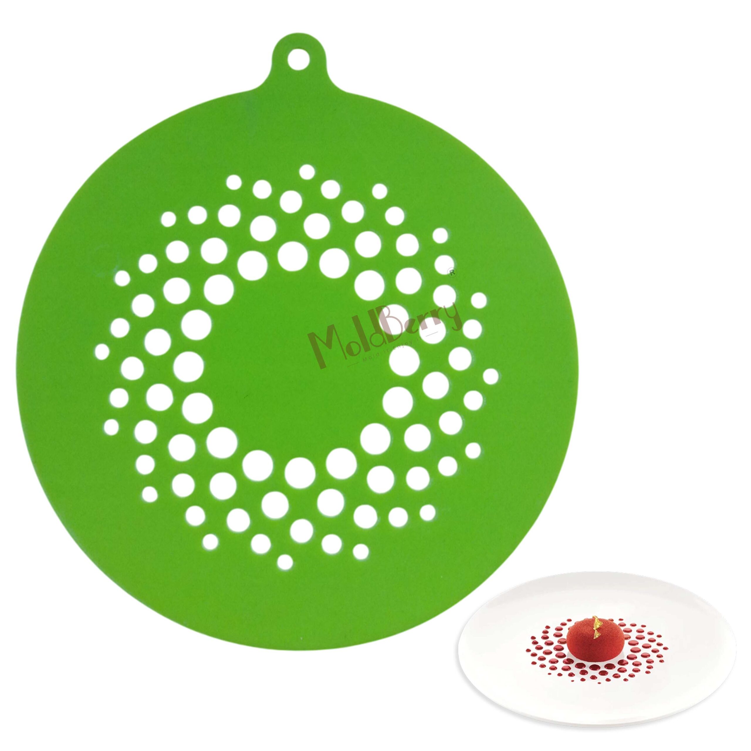 Moldberry Silicone Galassia Stencil Mold – Non-Stick Chocolate Chablon Mat for Cake Decorating, Edible Toppers, Candy, Cookies & Dessert Garnishes (1 Pack)