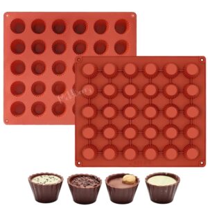 Moldberry 30 Cavity Mini Muffin Shape Silicone Mould | Muffin Mould for Cake Chocolate Cookie Pudding Peanut Butter Cupcake-Pack 1