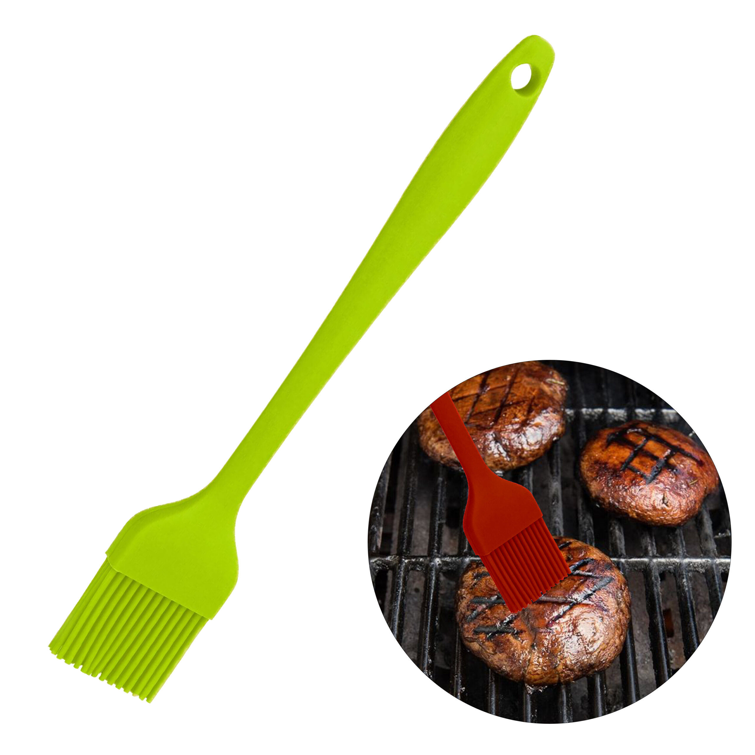 Moldberry Silicone Big Pastry Brush – 25.3 CM Heat Resistant BBQ Grill Barbecue Oil Brush for Cooking, Baking, and Grilling – Large, Non-Stick, Durable Kitchen Tool