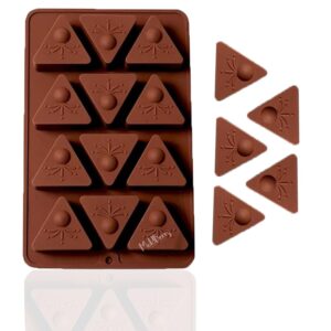 Moldberry Silicone Chocolate Mold | Silicone 12 Cavities Triangle Anar Mold | Baking Tool for Diwali Special Cake Decoration | Baking Mould for Chocolate, Candy, Gummy, Toffee Pack of 1