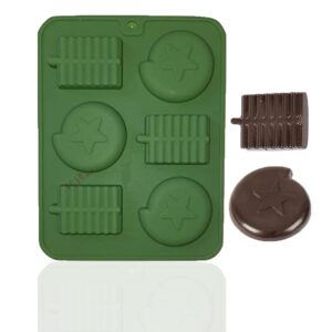 MoldBerry Chocolate Mould Making Silicone 6 Cavity Diwali Crackers Shape Mould Cake Decoration Candy Mould Jelly Mould Flexible & Reusable Special Diwali Mold(Pack of - 1)