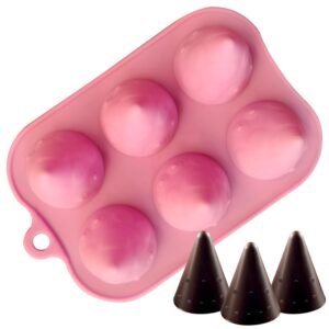 MoldBerry Candle Mould Making Cone Shape Dot Silicone Mold for Chocolate Cake Decoration Tray Bakeware Diwali Gift Pack of 1
