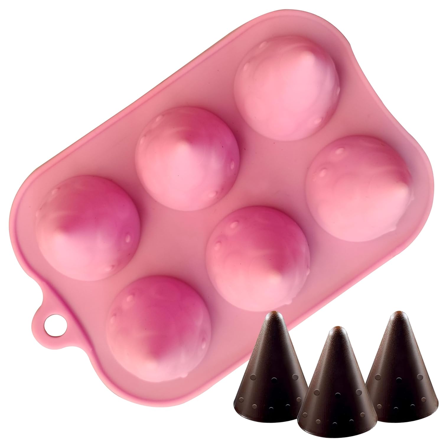 MoldBerry Candle Mould Making Cone Shape Dot Silicone Mold for Chocolate Cake Decoration Tray Bakeware Diwali Gift Pack of 1
