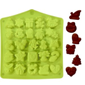 MoldBerry Christmas Chocolate Moulds Silicone Chocolate Mould 25-Cavity | Gift Box Christmas Molds Non-Stick Chocolate Silicone Moulds 3D Xmas Candy Mold Trays for Jelly Cookies Cake Fondant Mold Pk1