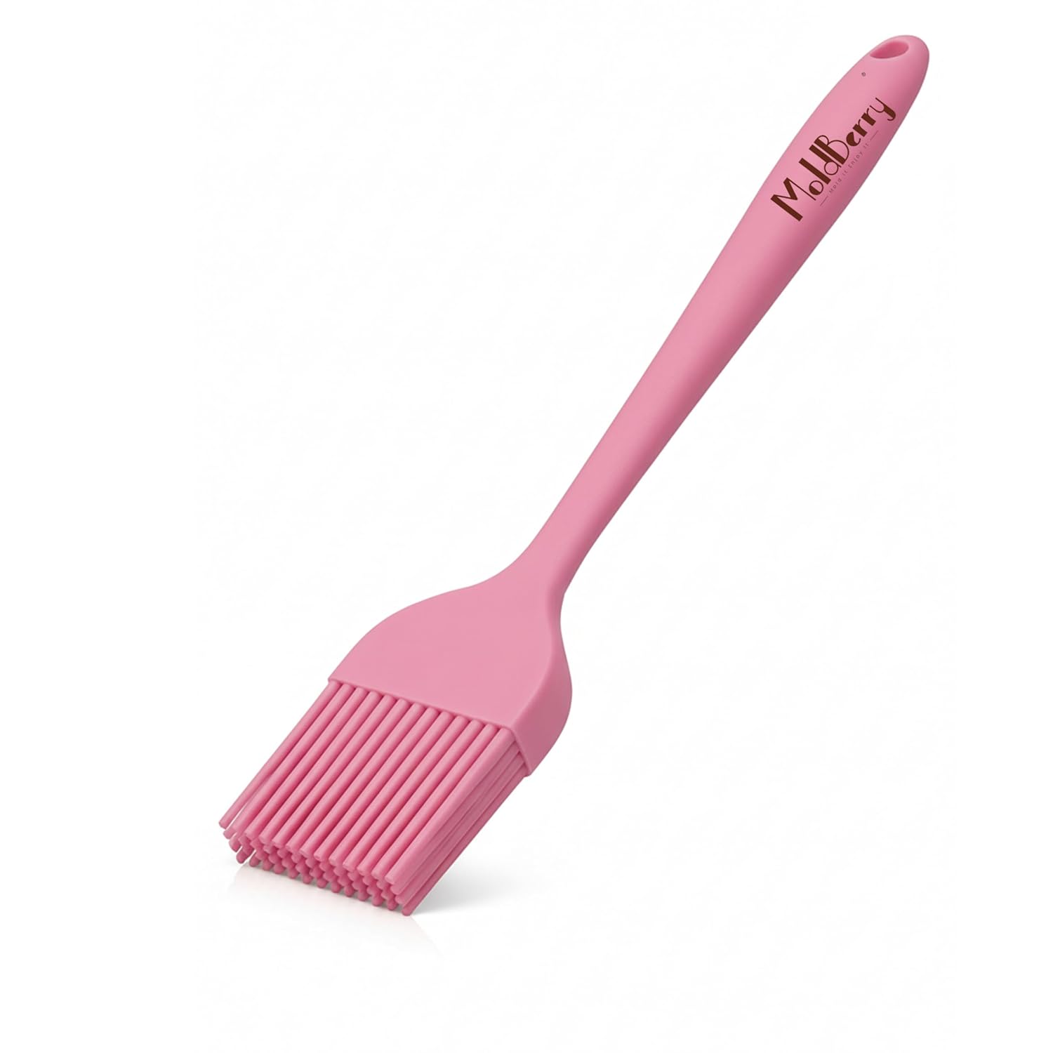 MoldBerry Silicone Basting Brush 10 Inch | Heat Resistant Oil & Butter Brush for BBQ, Baking & Cooking | Soft Silicone Pastry Brush for Kitchen