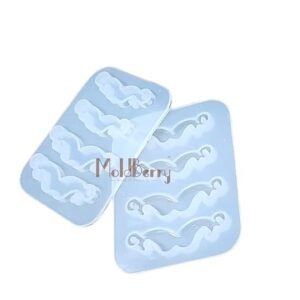 Rakhi Mould for Resin Art, Mustache Shape, Big & Small, Pack of 2